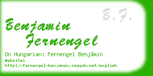benjamin fernengel business card